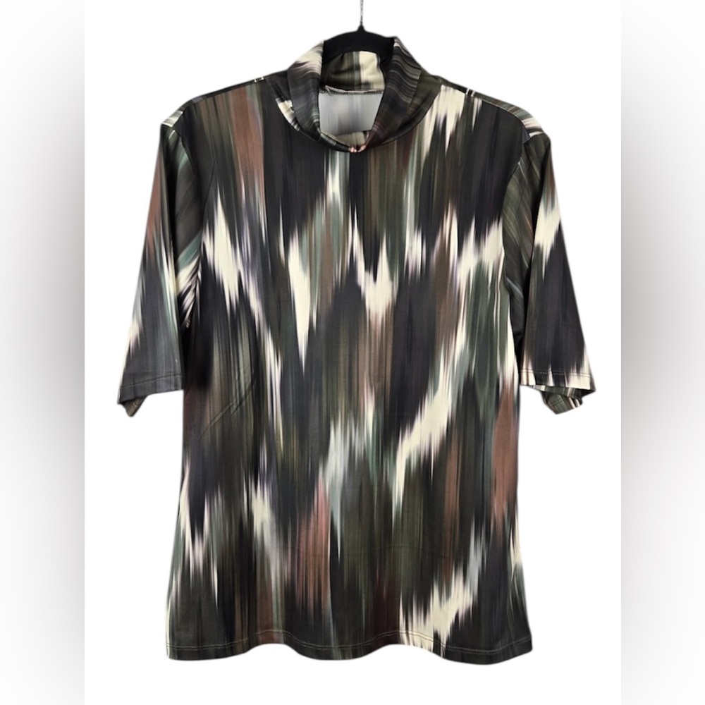 Catherine Malandrino Multicolor Pattern Short Sle… - image 1